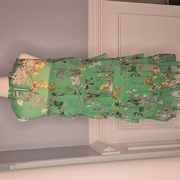 Maxsport Lush Verdant Tiered Ruffle Mini Dress - Picture 11 of 14